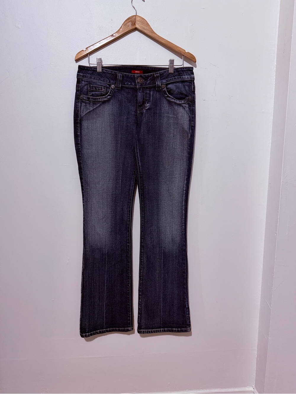 Guess Dark Wash Flared Jeans - Black